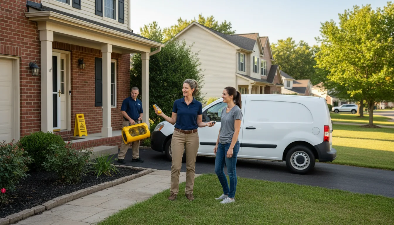 Residential water damage restoration in Roscoe, PA